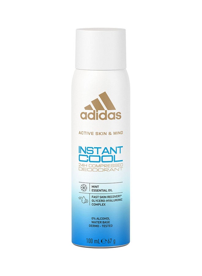 Active Skin And Mind Instant Cool Compressed Deodorant Spray 100ml