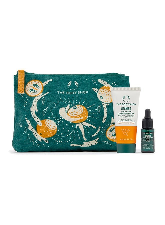 Gift Pack Of Vitamin C Daily Glow Cleansing Polish 30ml With Vitamin C Glow Revealing Serum 7ml