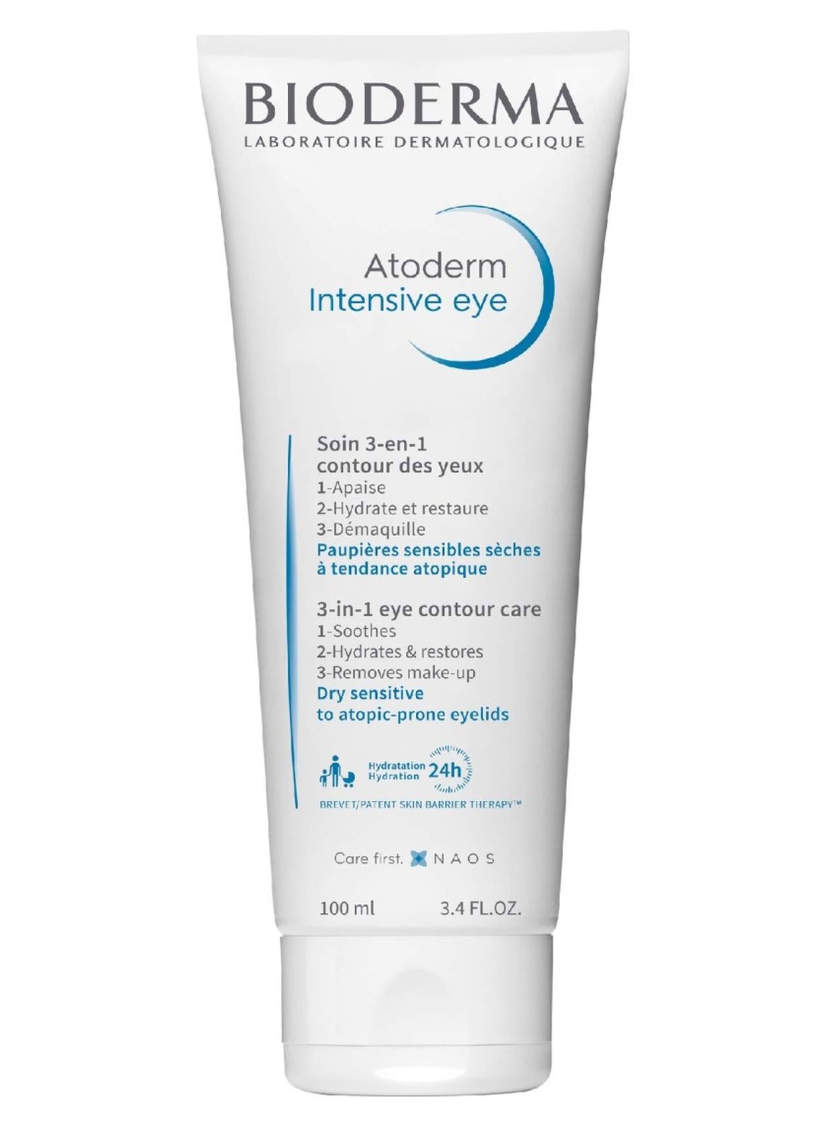 Atoderm Intensive Eye 3In1 Makeup Removal Cream For Dry Sensitive To Atopic Irritated Eyelids 100ml