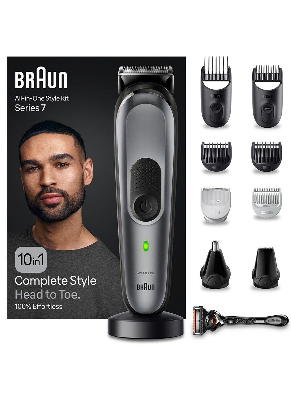 10 In 1 Grooming Kit With AutoSense Technology, ProBlade And Organizer Case - MGK 7420 Grey - image 3