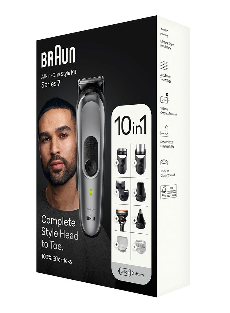10 In 1 Grooming Kit With AutoSense Technology, ProBlade And Organizer Case - MGK 7420 Grey - image 7