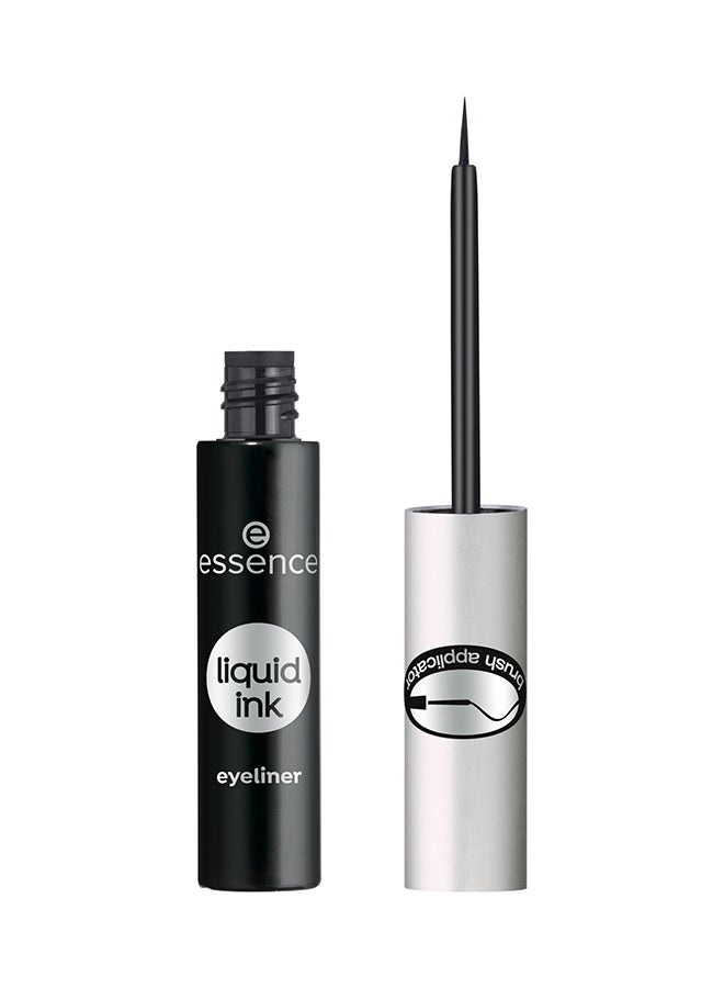 Liquid Ink Eyeliner | Black Shade | Precision Felt Tip Applicator | Smudgeproof Long Lasting Eye Makeup | Defined Bold Look | Easy Application Beauty Cosmetic | 3 ml 1
