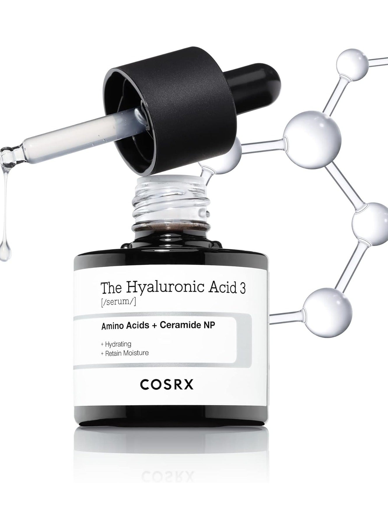 Pure Sodium Hyaluronic Acid 3% Serum, Hydration And Moisture Boosting Facial Serum For Fine Lines And Wrinkles, Plump And Repair Dry Skin, 0.67 fl.oz/20 Ml, Not Tested On Animals, No Artificial Fragrance 0.67 Fl Oz (Pack of 1)None