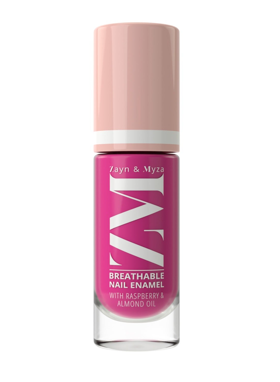 Breathable Nail Enamel With Raspberry & Almond Oil - Fast Drying, 6 ml Pink Popsicle