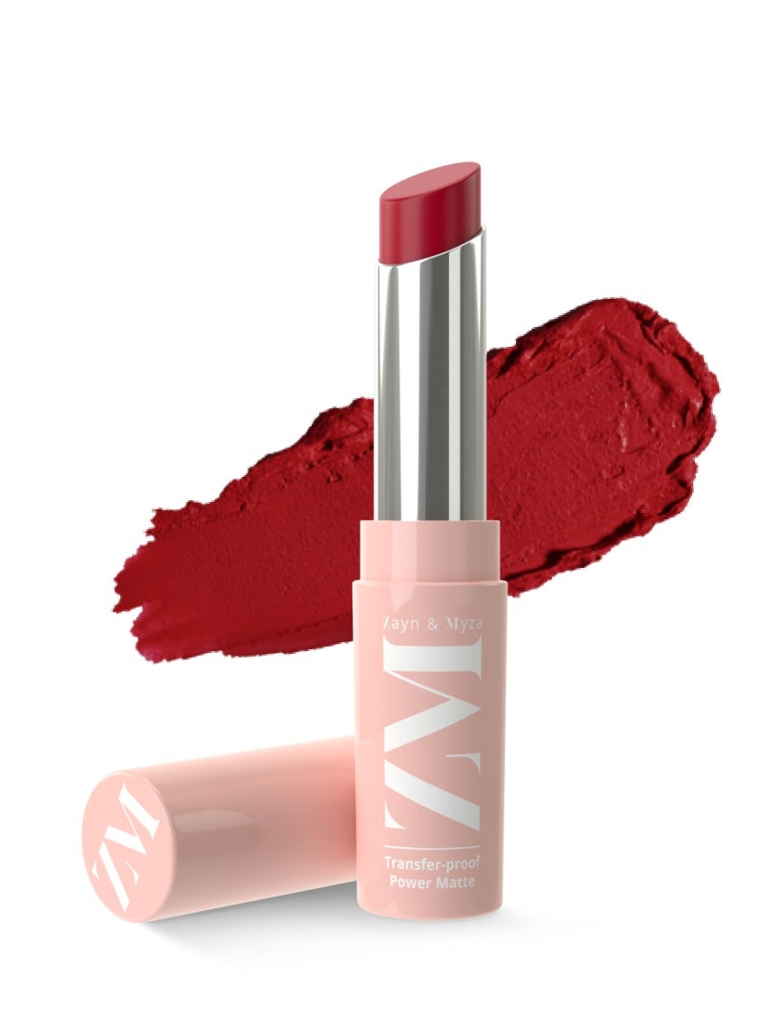 Transfer-Proof Power Matte Lipstick, 3.2 gm Selfie Red