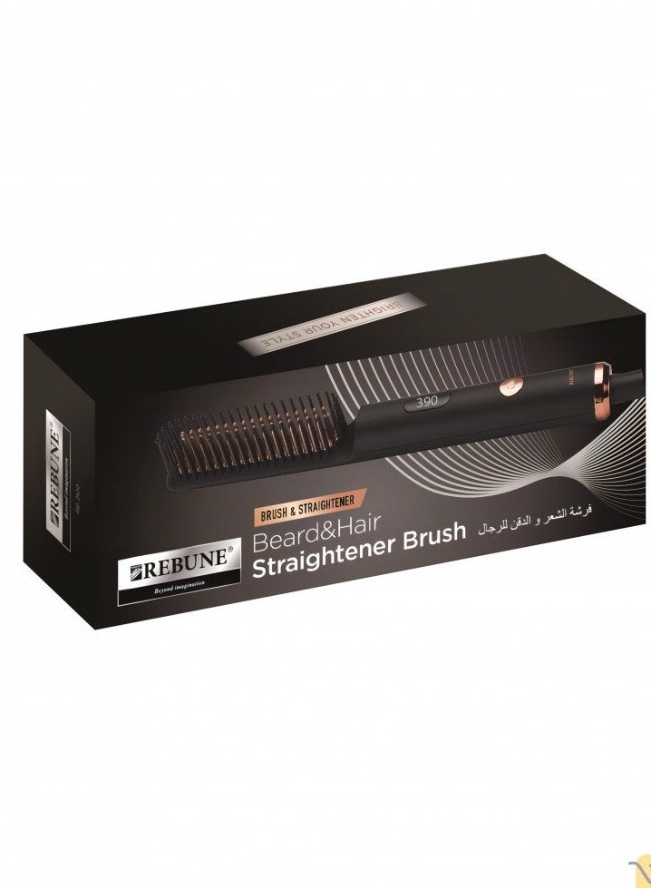 RE 2120 Professional Hair and Beard Brush for Men Black