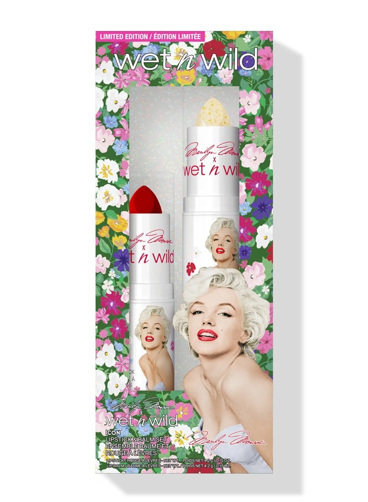 Icon Lipstick And Balm Set Red