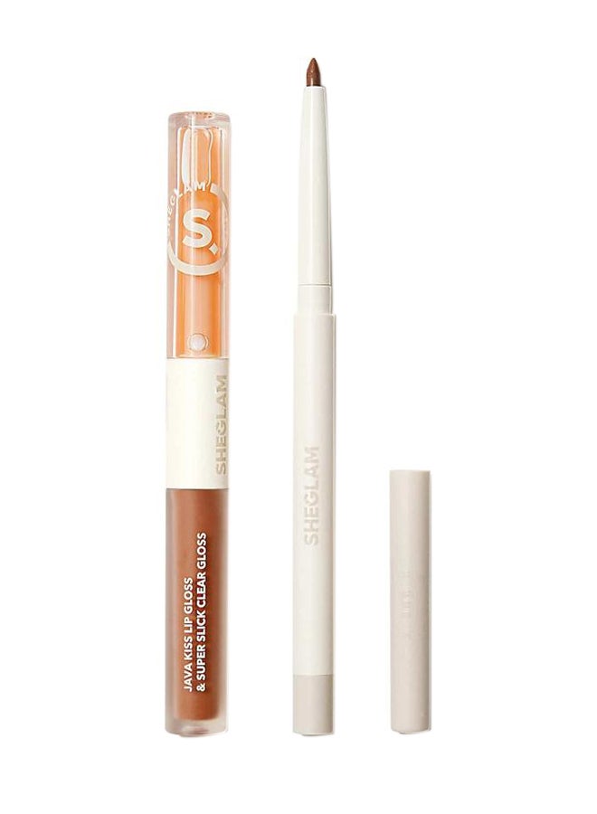 Soft 90's Glam Lip Liner And Lip Duo Set Moody Taupe