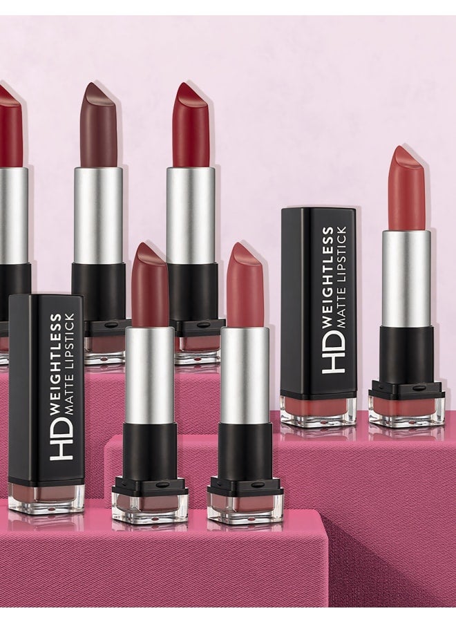 HD Weightless Matte Lipstick – 015 Mocha – Weightless Matte Finish, Long-Wear Color, Smooth Comfortable Feel 015-MOCHA - image 7