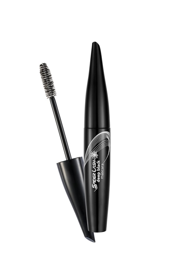 Spider Lash Deep Black Mascara – Intense Black Volume & Length, Clump-Free Definition, Smudge-Resistant All-Day Wear 001-DEEP BLACK