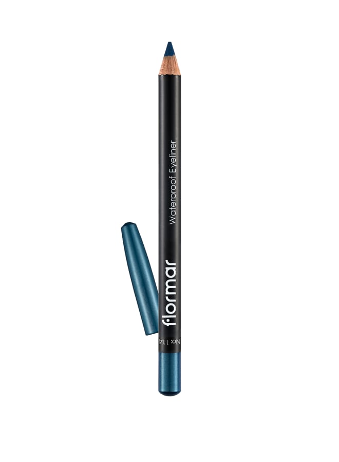 Waterproof Eyeliner – 114 Blue Sky – Waterproof Pencil Eyeliner, Precise Tip, Long-Wear Smooth Application 114-BLUE SKY
