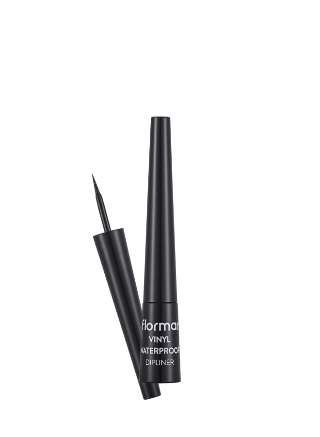 Vinyl Waterproof Dipliner Black – Precise Tip, Long-Wear, Waterproof, High Shine 001-BLACK