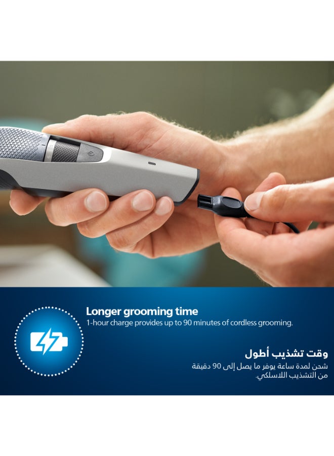 Beard Trimmer BT3232/15,Precision Beard Styling for Effortless Grooming,20 Length Settings, Maintenance-Free Blades, No Oil Required,90min Cordless Use, Battery Indicator Multicolour - image 7