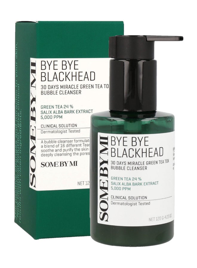 Bye Bye Blackhead 30 Days Miracle Green Tea Tox Bubble Cleanser, 4.23 Oz Packaging May Vary 120grams