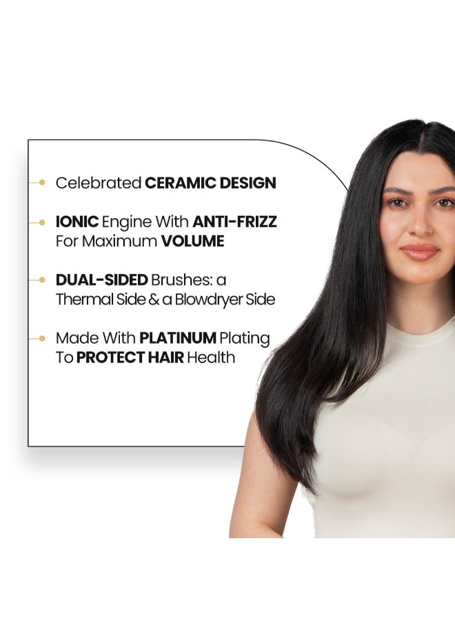 Hot Brush 2-In-1 Thermal Brush & Dryer Black - image 2