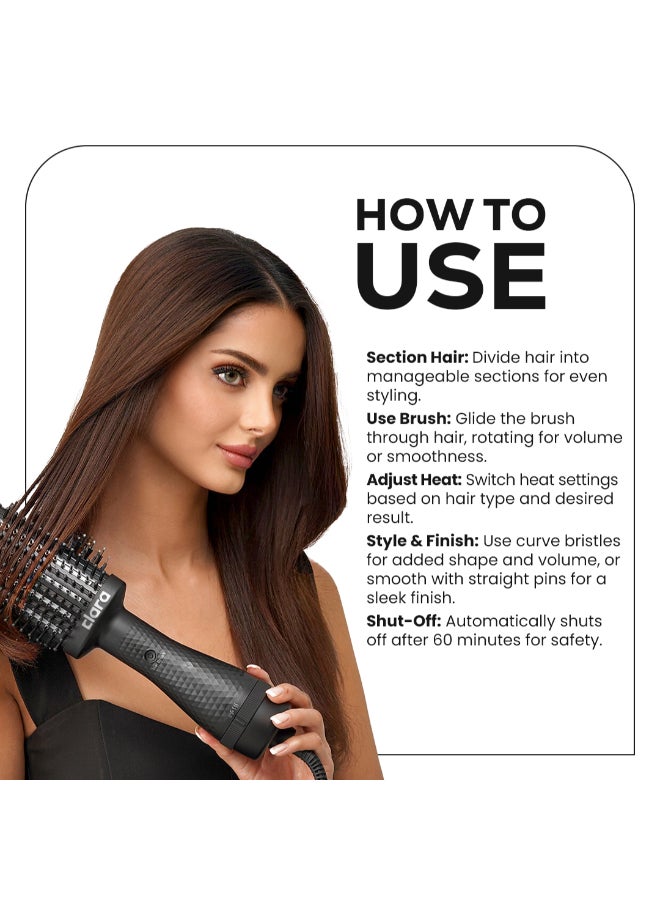 Hot Brush 2-In-1 Thermal Brush & Dryer Black - image 7