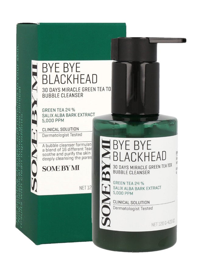 Bye Bye Blackhead 30 Days Miracle Green Tea Tox Bubble Cleanser, 4.23 Oz Packaging May Vary 120grams