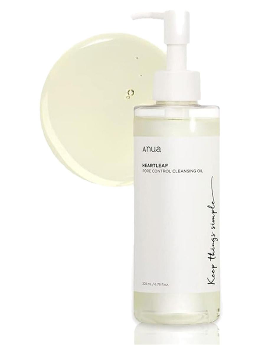 Heartleaf Pore Control Cleansing Oil Korean Facial Cleanser Daily Makeup Blackheads Removal (200Ml)