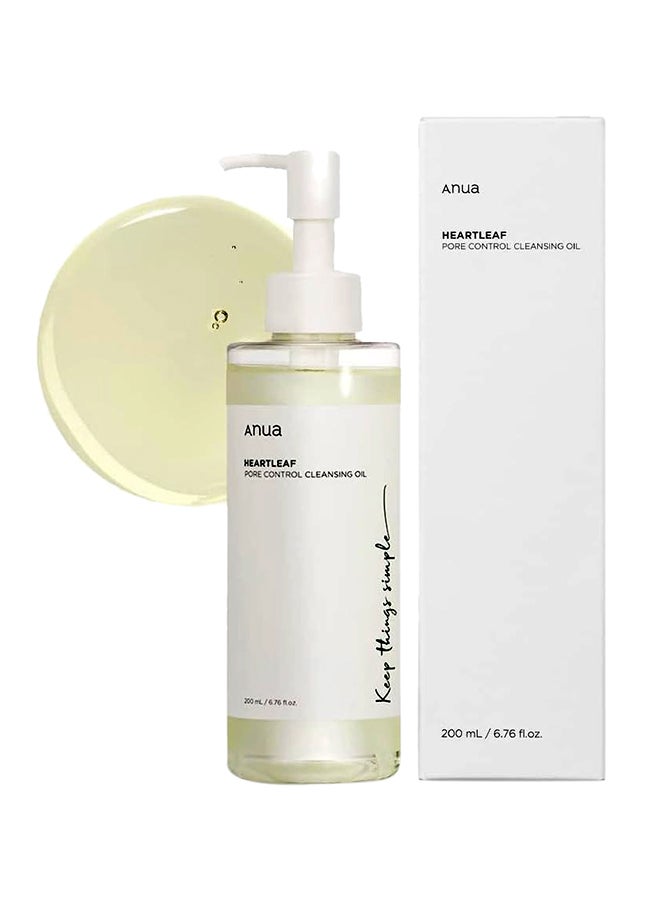 Heartleaf Pore Control Cleansing Oil Korean Facial Cleanser For Blackheads Removal 200 ml