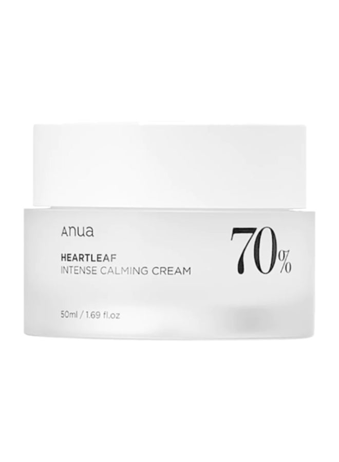 Heartleaf 70 Intense Calming Cream With Ceramide, Panthenol, Heartleaf Extract, Korean Skin Care White 50ml
