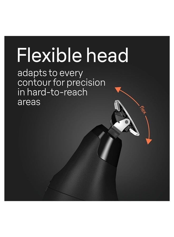 XT5300 hybrid trimmer Face & body with 4D-flex blade, waterproof, 6 combs, pouch, charging stand black/silver - image 6