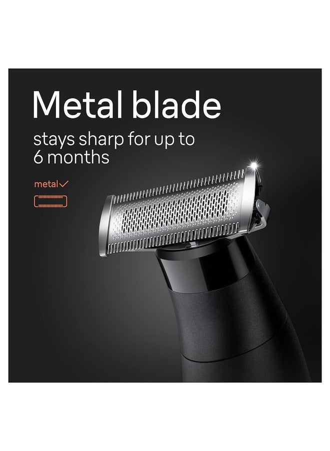 XT5300 hybrid trimmer Face & body with 4D-flex blade, waterproof, 6 combs, pouch, charging stand black/silver - image 7
