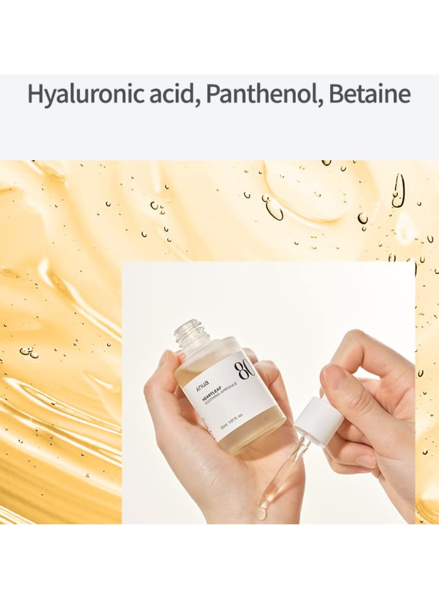Heartleaf 80% Soothing Ampoule Non-Greasy, Highly Concentrated Skin Calm Serum Hydrating Panthenol B5 Calming Treatment Essence For Combination, Sensitive & Normal Skin 1.01 fl.oz / 30ml - image 6