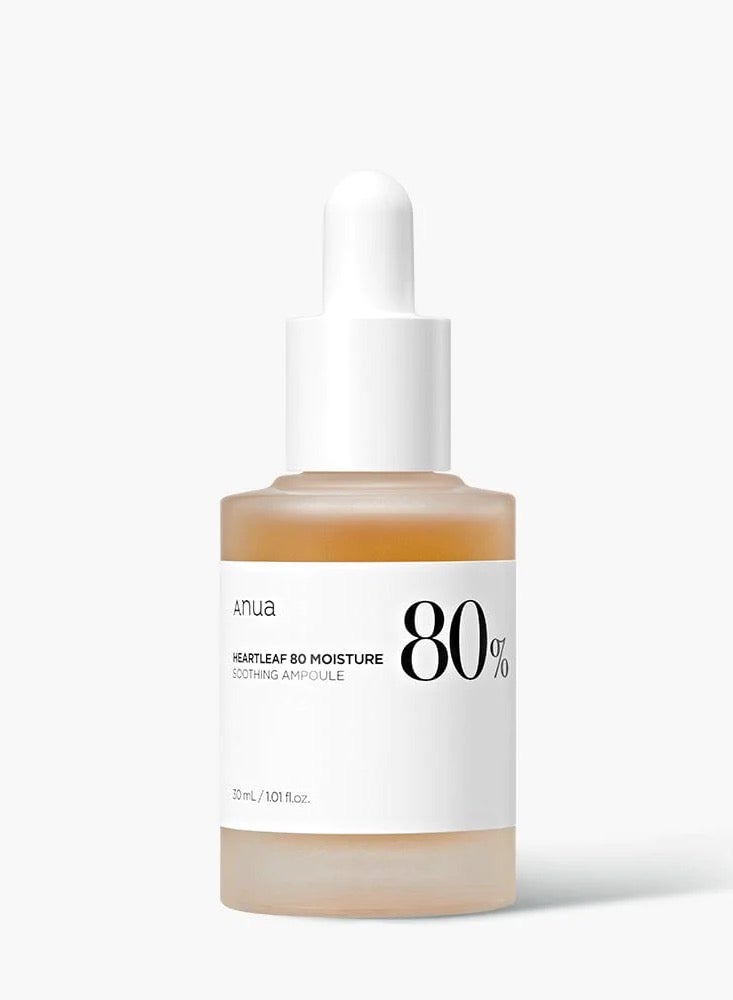 Heartleaf 80% Soothing Ampoule Non-Greasy, Highly Concentrated Skin Calm Serum Hydrating Panthenol B5 Calming Treatment Essence For Combination, Sensitive & Normal Skin 1.01 fl.oz / 30ml