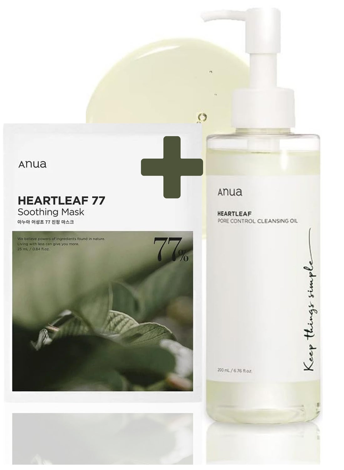 Heartleaf Duo Pack - Pore Control Cleansing Oil 200ml & Soothing Sheet Mask 25 ml
