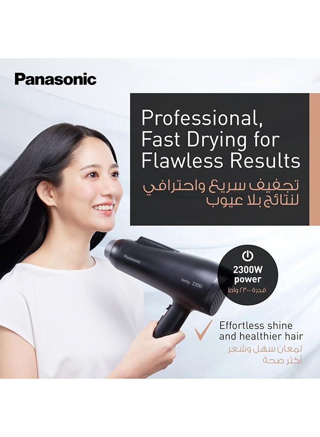 2300W Ionic Hair Dryer With Powerful Airflow, 6 Airflow Settings, Heat Protection And Concentrator Nozzle - Eh-Ne85-K685 Black - image 2