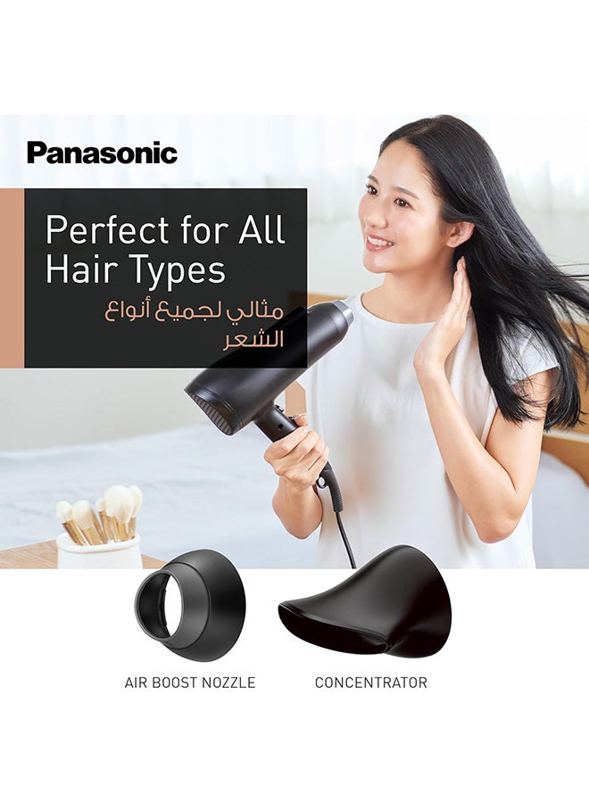 2300W Ionic Hair Dryer With Powerful Airflow, 6 Airflow Settings, Heat Protection And Concentrator Nozzle - Eh-Ne85-K685 Black - image 7