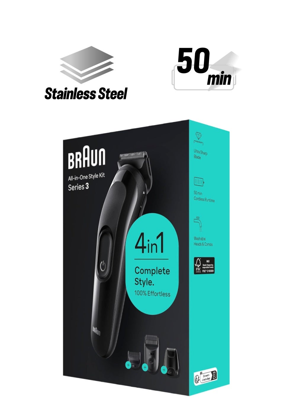 Styling Kit SK 3400 4 in 1 Beard Trimmer Black