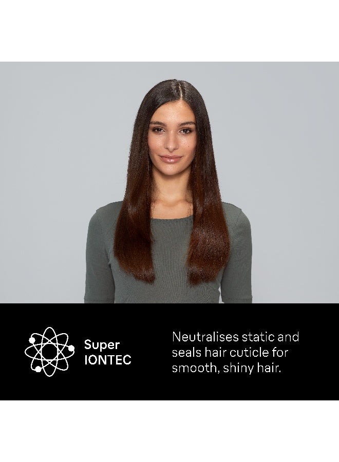 Air Styler, 1000W, Ionic Hair Dryer with Paddle Brush & Drying Nozzle, Volumizing, Straightening & Smoothing, Lightweight, 3 Styling Modes - BRAS430SDE Ionic Grey - image 2