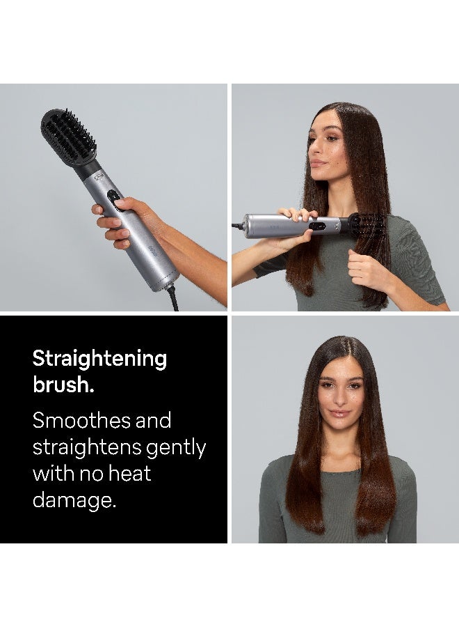 Air Styler, 1000W, Ionic Hair Dryer with Paddle Brush & Drying Nozzle, Volumizing, Straightening & Smoothing, Lightweight, 3 Styling Modes - BRAS430SDE Ionic Grey - image 5
