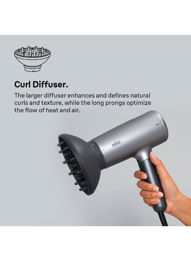 Hair Dryer Hd4.3 Ultimate Performance, Styling, Shine And Care, Htdc Motor, 2200 Watts, Electronic Touch Control Electro Grey - image 5