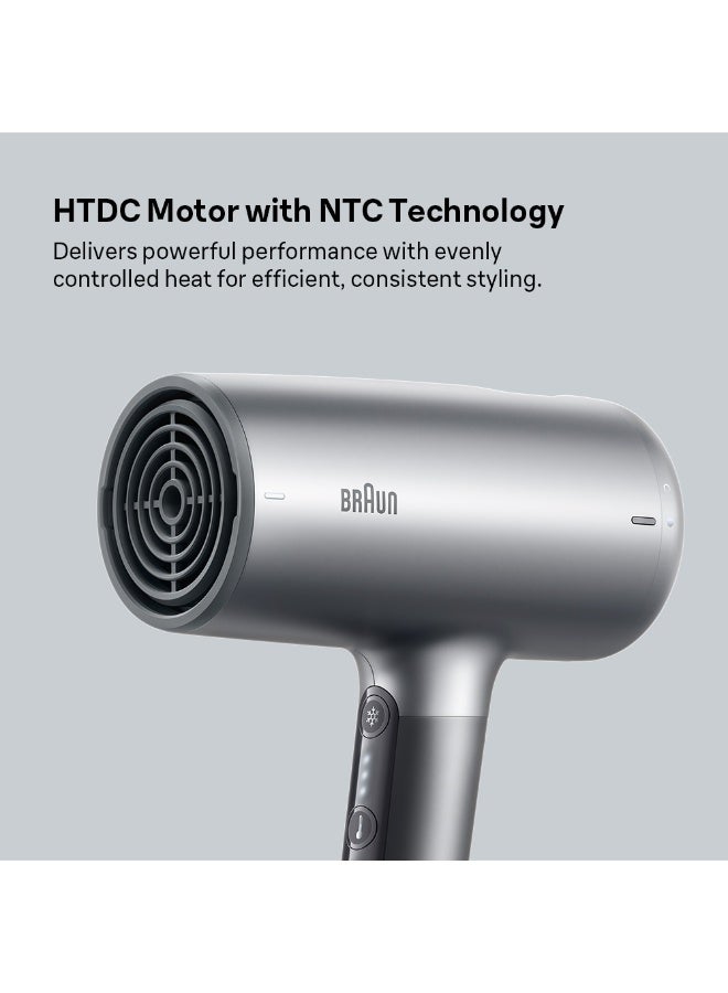 Hair Dryer Hd4.3 Ultimate Performance, Styling, Shine And Care, Htdc Motor, 2200 Watts, Electronic Touch Control Electro Grey - image 7