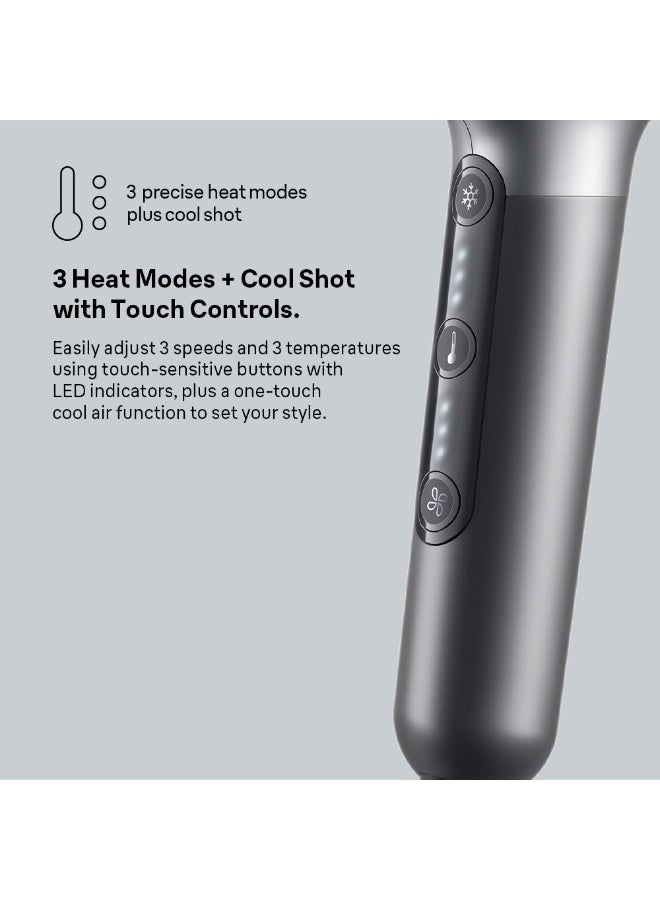 Hair Dryer Hd4.3 Ultimate Performance, Styling, Shine And Care, Htdc Motor, 2200 Watts, Electronic Touch Control Electro Grey - image 8