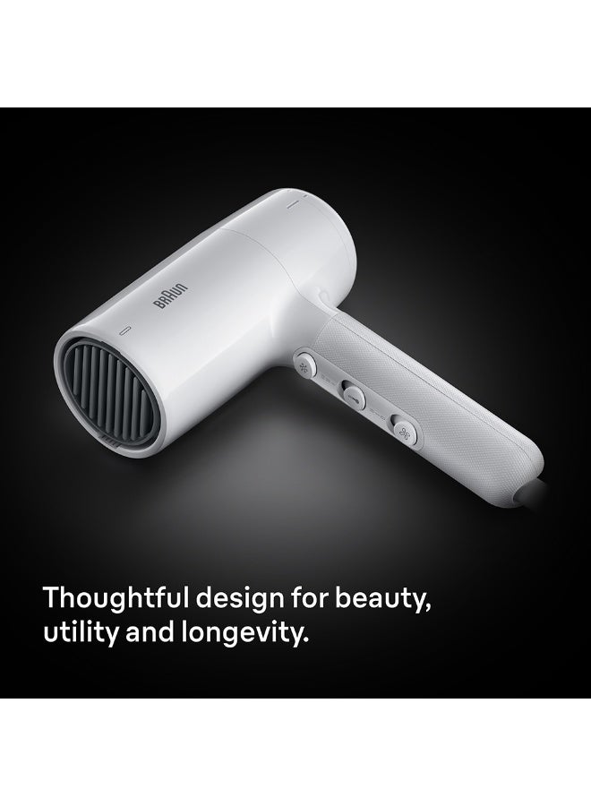 Hair Dryer with 2100W Power, 3 Heat Modes, Fast Drying, Drying Nozzle, Filter Clean Indicator, Lightweight Design, 195cm Cord - BRHD210SDE Conc White - image 2