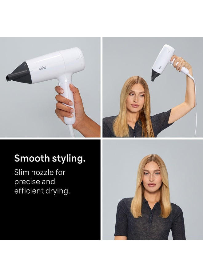 Hair Dryer with 2100W Power, 3 Heat Modes, Fast Drying, Drying Nozzle, Filter Clean Indicator, Lightweight Design, 195cm Cord - BRHD210SDE Conc White - image 4