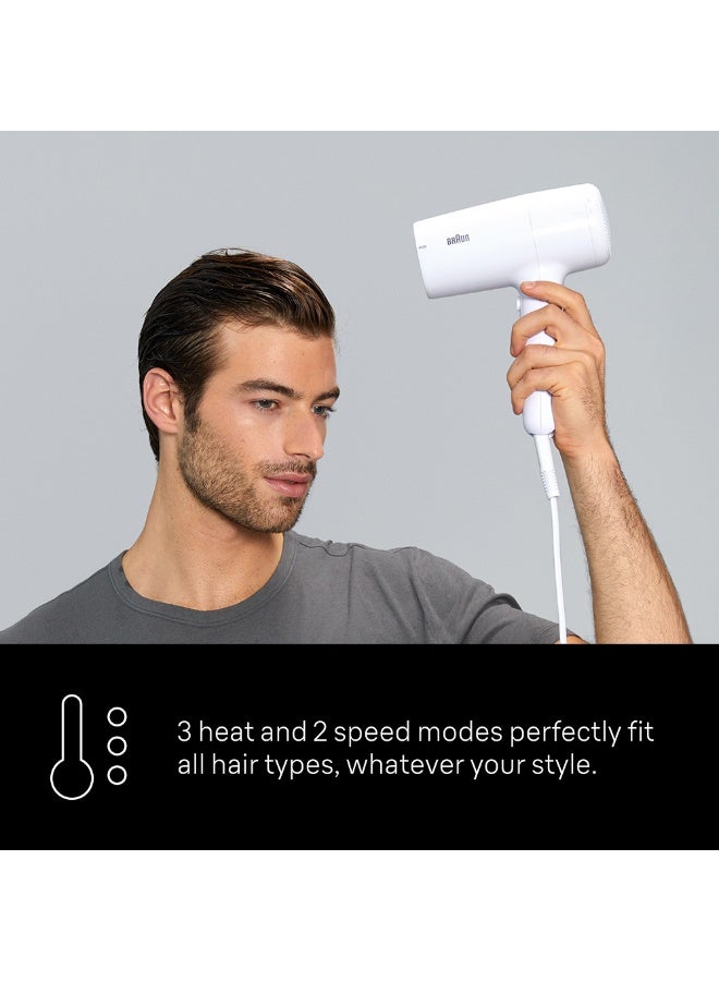 Hair Dryer with 2100W Power, 3 Heat Modes, Fast Drying, Drying Nozzle, Filter Clean Indicator, Lightweight Design, 195cm Cord - BRHD210SDE Conc White - image 5