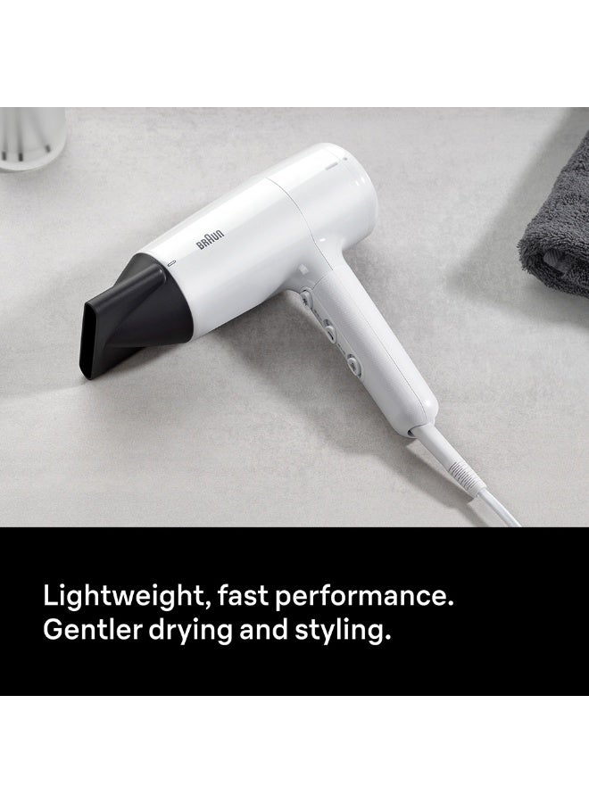 Hair Dryer with 2100W Power, 3 Heat Modes, Fast Drying, Drying Nozzle, Filter Clean Indicator, Lightweight Design, 195cm Cord - BRHD210SDE Conc White - image 7