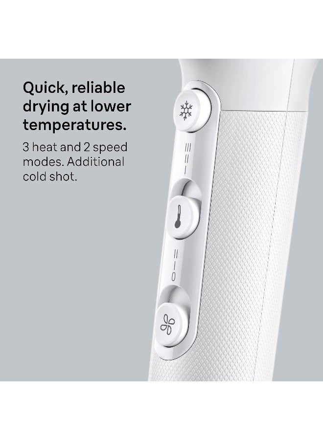 Hair Dryer with 2100W Power, 3 Heat Modes, Fast Drying, Drying Nozzle, Filter Clean Indicator, Lightweight Design, 195cm Cord - BRHD210SDE Conc White - image 8