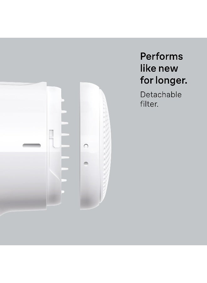 Hair Dryer with 2100W Power, 3 Heat Modes, Fast Drying, Drying Nozzle, Filter Clean Indicator, Lightweight Design, 195cm Cord - BRHD210SDE Conc White - image 9