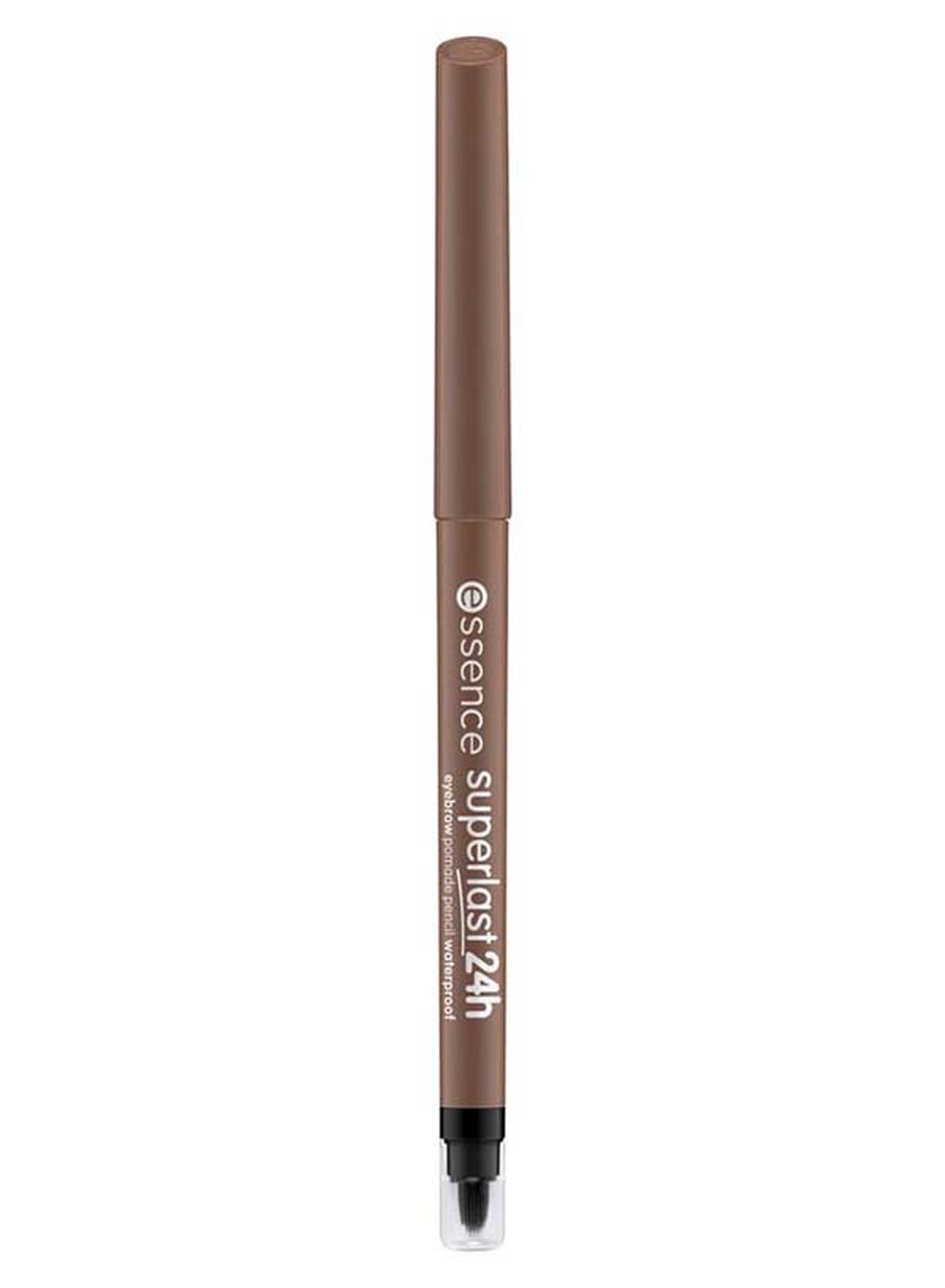 Superlast 24H Eyebrow Pomade Pencil Waterproof | 20 Brown | Long Lasting Brow Pencil with Sharpener & Silicone Brush | Defines & Shapes Brows for Natural Finish | Smooth Application | 0.31g Brown