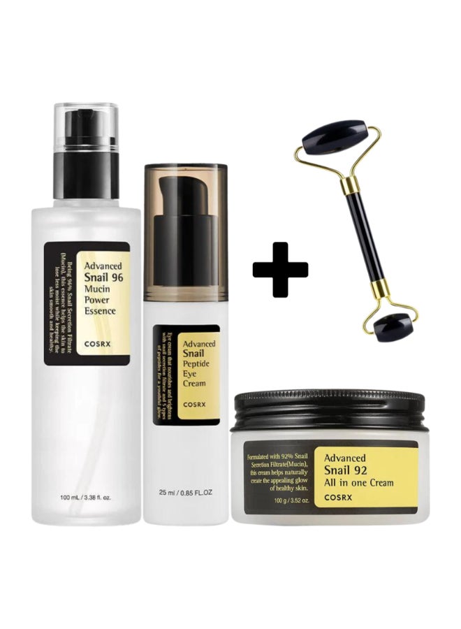 Ultimate Snail Skincare Trio Advanced Snail 96 Mucin Power Essence, 92 All-in-One Cream & Peptide Eye Cream 225ml