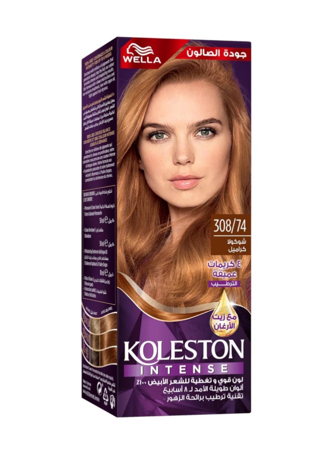 Intense Hair Color 308/74 Caramel Chocolate 110 mlml - image 2