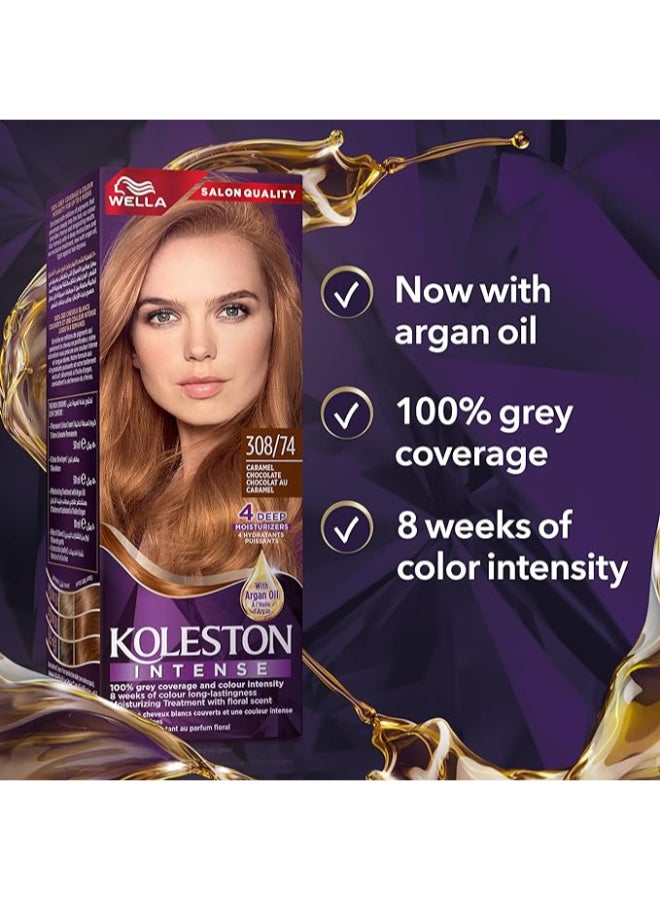 Intense Hair Color 308/74 Caramel Chocolate 110 mlml - image 6