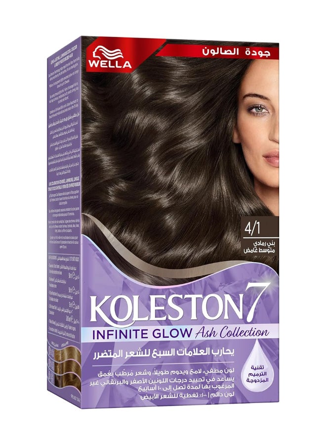 Supreme Hair Color Infinite Glow Ash 4/1 Enigmatic Medium Ash Brown 135 mlml - image 2