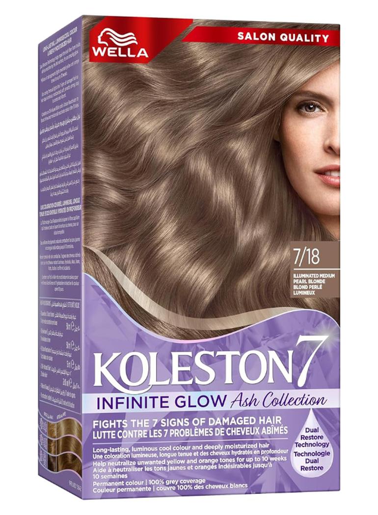Supreme Hair Color Infinite Glow Ash 7/18 Illuminated Medium Pearl Blonde 135 mlml