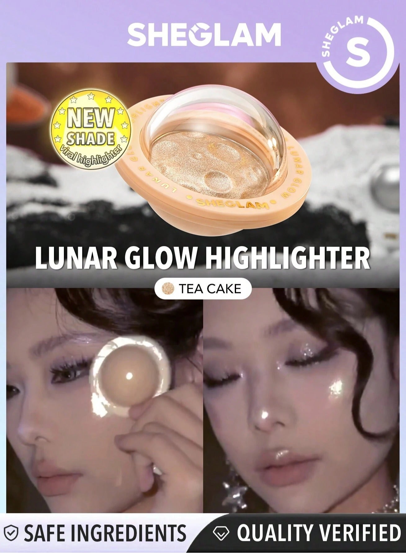 Lunar Glow Highlighter - Tea Cake gold